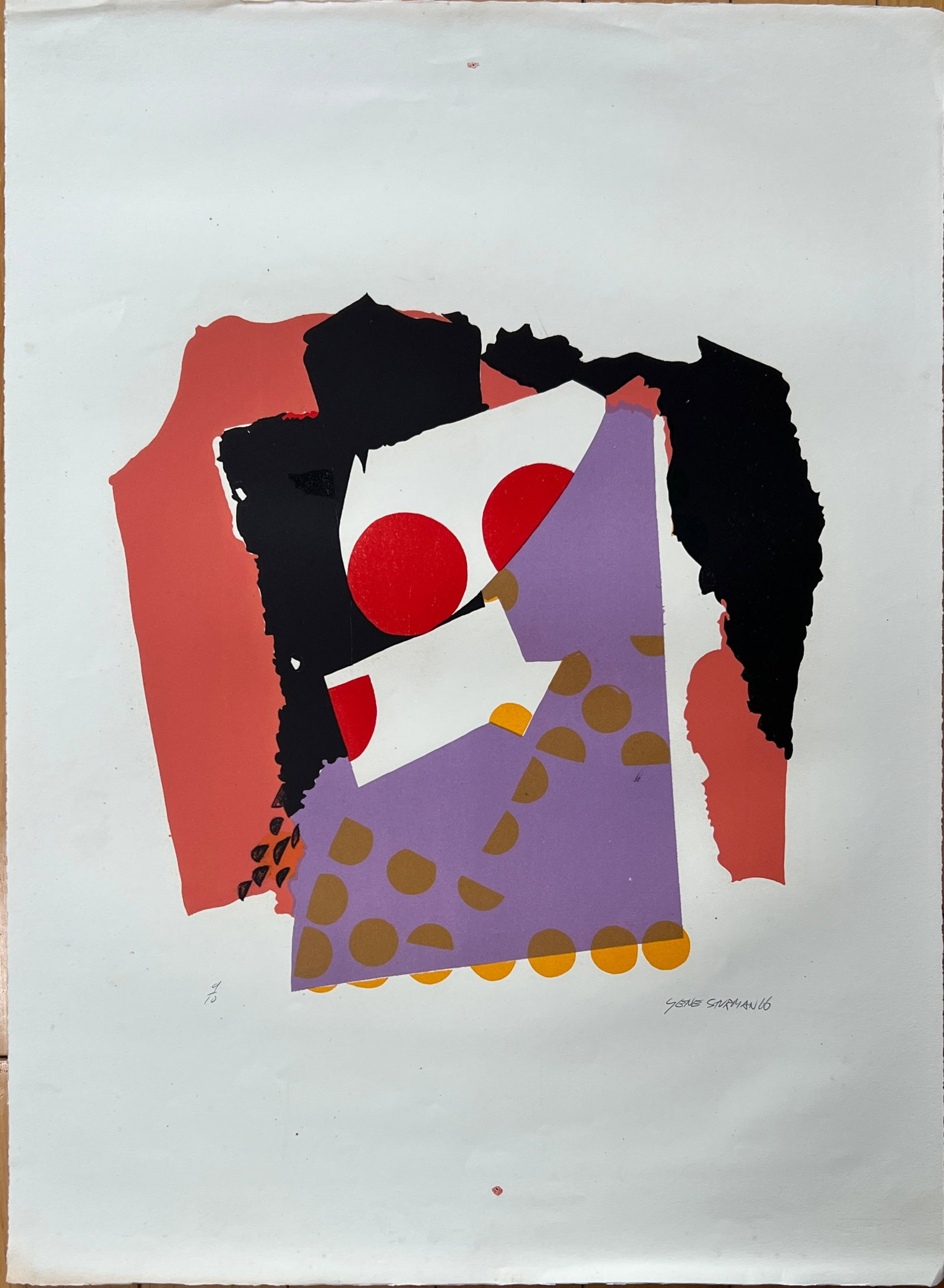 Eugene Sturman (b.1945) Mid Century -Signed: Eugene Sturman (b. 1945-) Edition 9 /10 - Signed Lower Right. Dimension 28x19. Circa 1960's. Acquired direct from artist. Artist printed at Tamarind. Born in NY and based in CA. BFA from Alfred Univ,