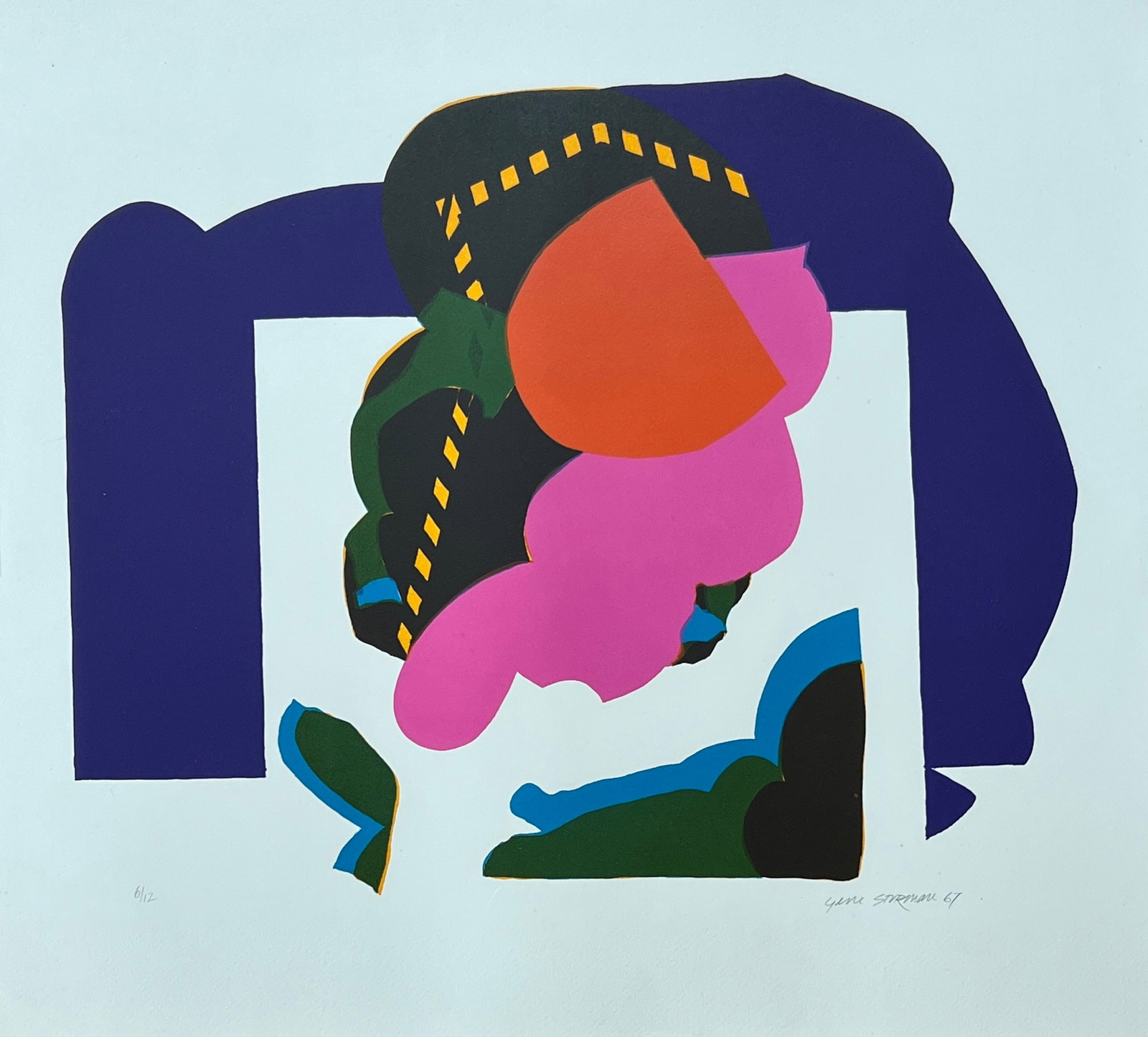 Eugene Sturman (b.1945) Mid Century -Signed: Eugene Sturman (b. 1945-) Edition 6 / 12 (very small edition) - Signed Lower Right. Dated 1967. Dimension 20 x 22". The print has been sealed since 1967. Acquired direct from artist. Printed