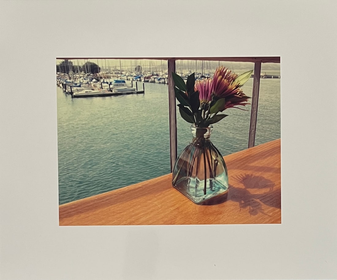 Rene & Radka. Photograph-limited edition proof. Vase of Flowers by Harbor View: Rena & Radka (Rene Hallen - Germany / Radka Leitmeritz -Czech Rep) Limited Edition proof. Vase of flowers - harbor view. Exhibitions in Paris, Slovakia, Italy, NY. 2010 National Museum of Photography
