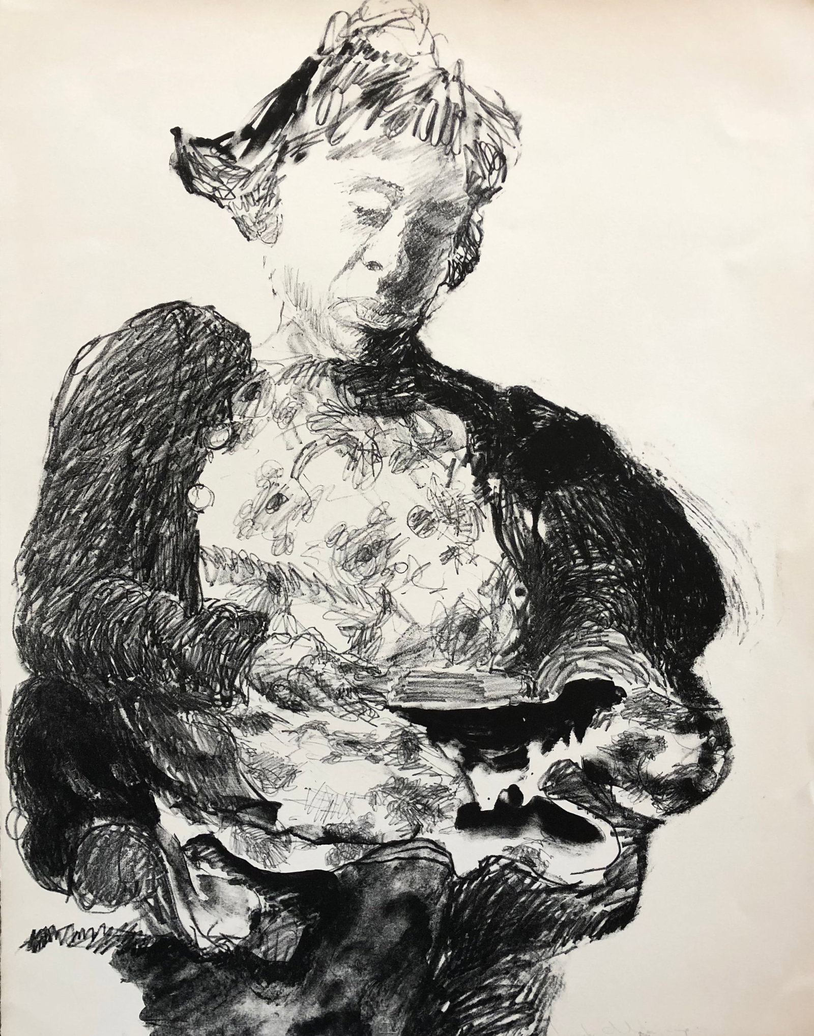Wesley Chamberlain (1932-1990) Red Queen litho - mid century 1962 (1 of 5)