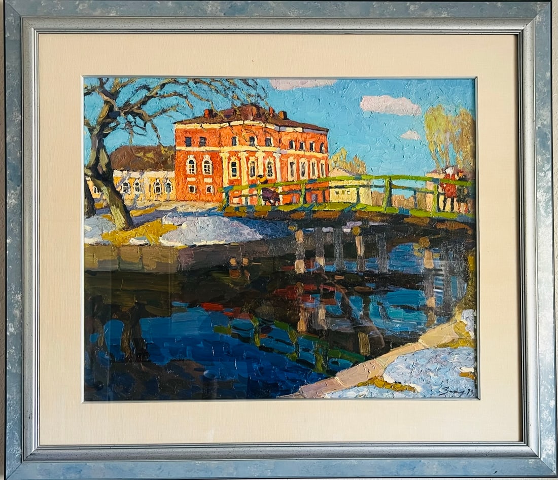 Andrey Zakharov (b. 1967 Russia) Oil Painting, signed/labels: Andrey Zakharov (B. 1967 Russia) "Master artist". Master of color relationships. His works take on a monumental sound, especially this painting we are representing at auction. Please take a look at