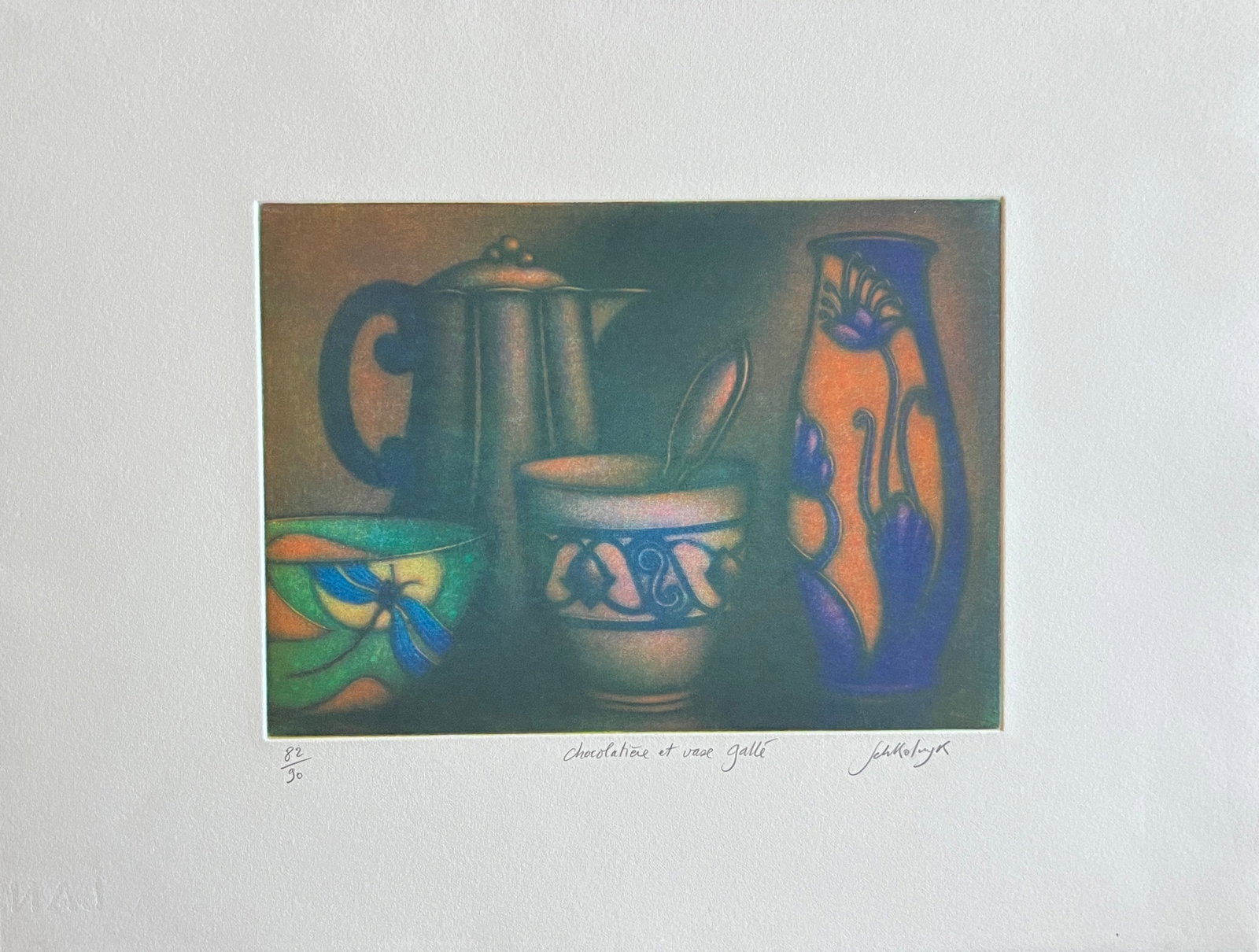 Laurent Schkolnyk - Mezzotint signed: Laurent Schkolnyk - Mezzotint Edition # 82 /90 Titled and Signed on the bottom. Dimension: 11 1/4 x 14 3/4" Great color Laurent Schkolnyk is one of the very few masters of the mezzotint medium --