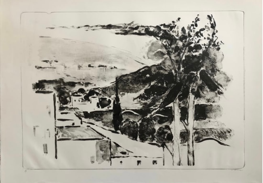 Efraim Roeytenberg (FIMA) Lithograph: Efraim Roeytenberg (FIMA) 1916-2005 Russian/Israeli lithograph w/ plate mark - signed in penil lower right. AP Proof Title: Jerusalem Dimension: sheet: 29 1/2 x 42 image: 25 x 35 1/4 He grew up in