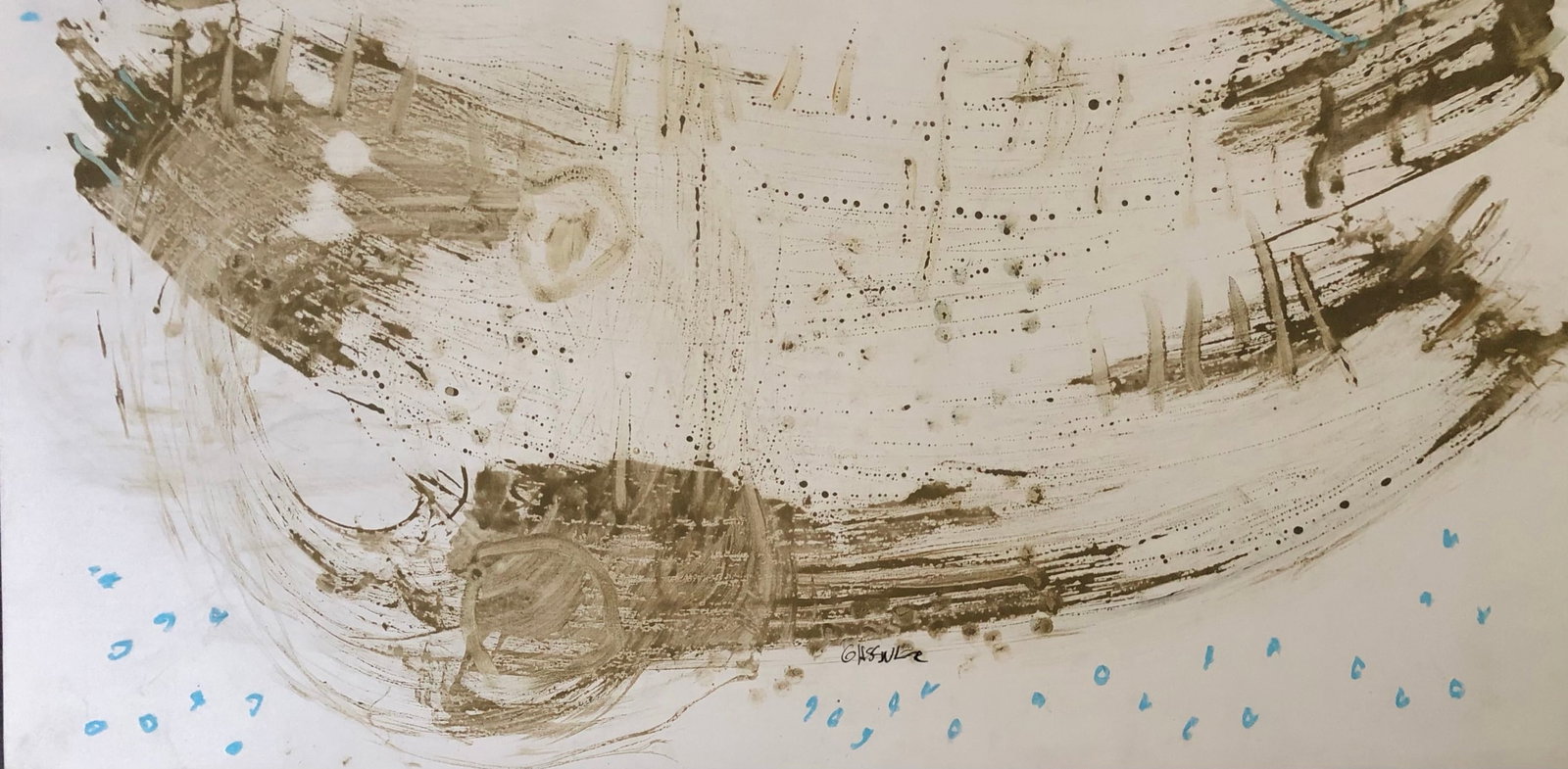 Charles Gassner (1925-1977) 1960's original: Charles Gassner - charcoal/pastel Dimension: 18 x 24" Signed lower center. Gassner was born in the Netherlands and was a painter of both abstract and figurative subjects. He studied in the Hague and