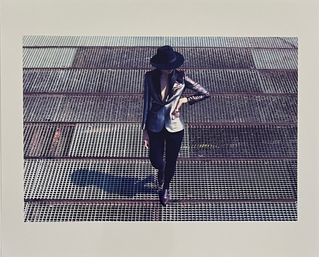 Rene & Radka - photograph - lady standing on grates: Rena & Radka (Rene Hallen - Germany / Radka Leitmeritz -Czech Rep) Limited Edition proof. Lady standing on grates. Exhibitions in Paris, Slovakia, Italy, NY. 2010 National Museum of Photography in