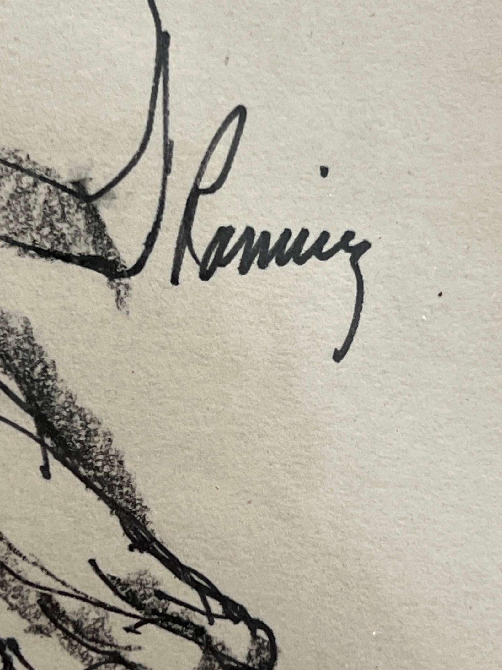 Ramirez - Ink/Charcoal signed, mid century work - 2