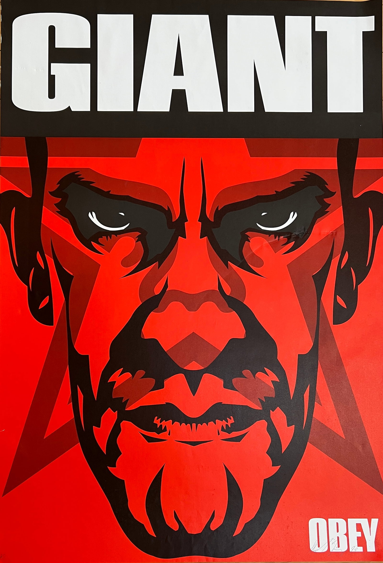 Shepard Fairey - Giant Brother- 1999 signed/dated- VINTAGE print (1 of 2)