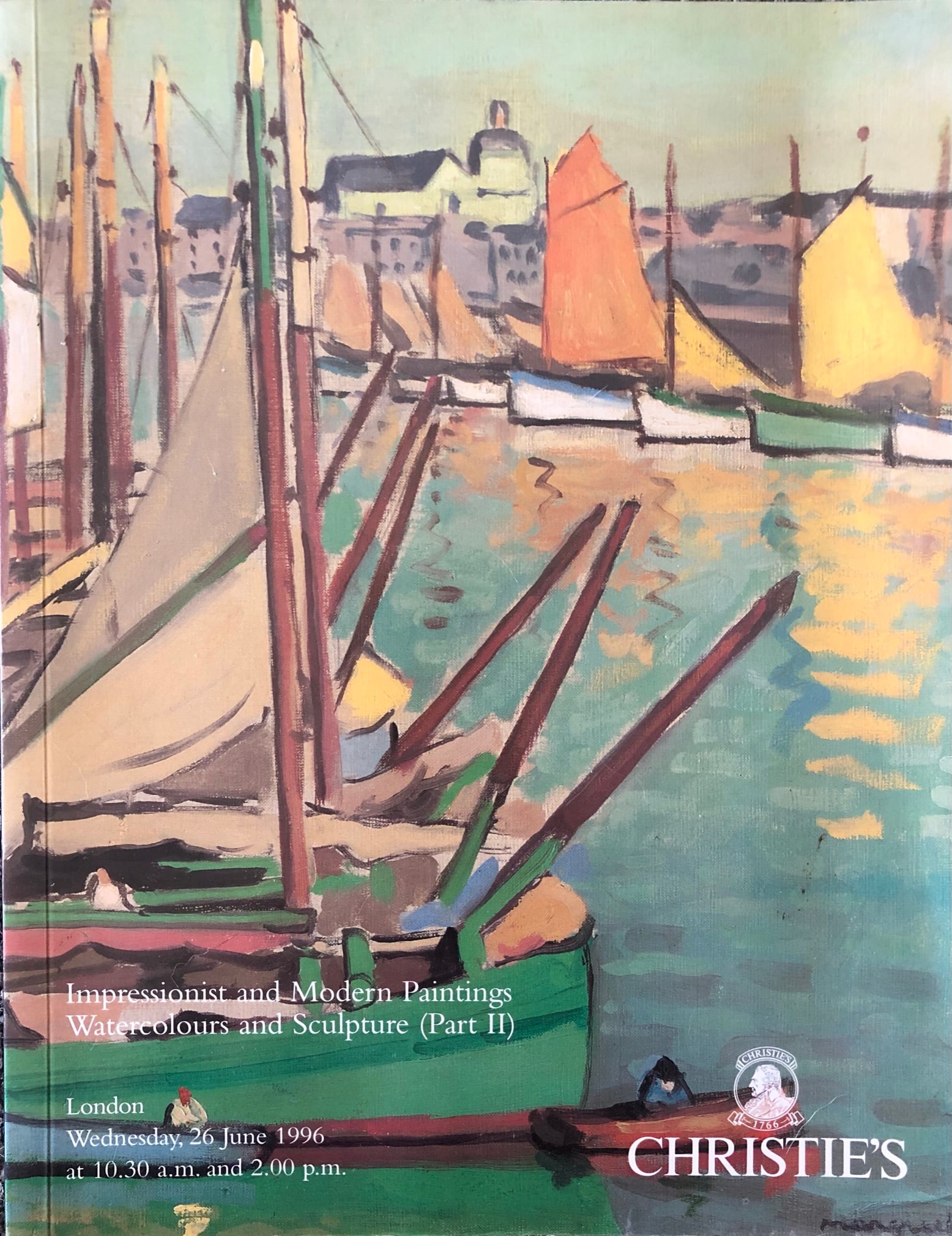 Christies Catalog London: Christies Catalog London - Impressionist and Modern Paintings, Watercolors and Sculpture PART 2 - 257 Pages. Wednesday, 26 June 1996