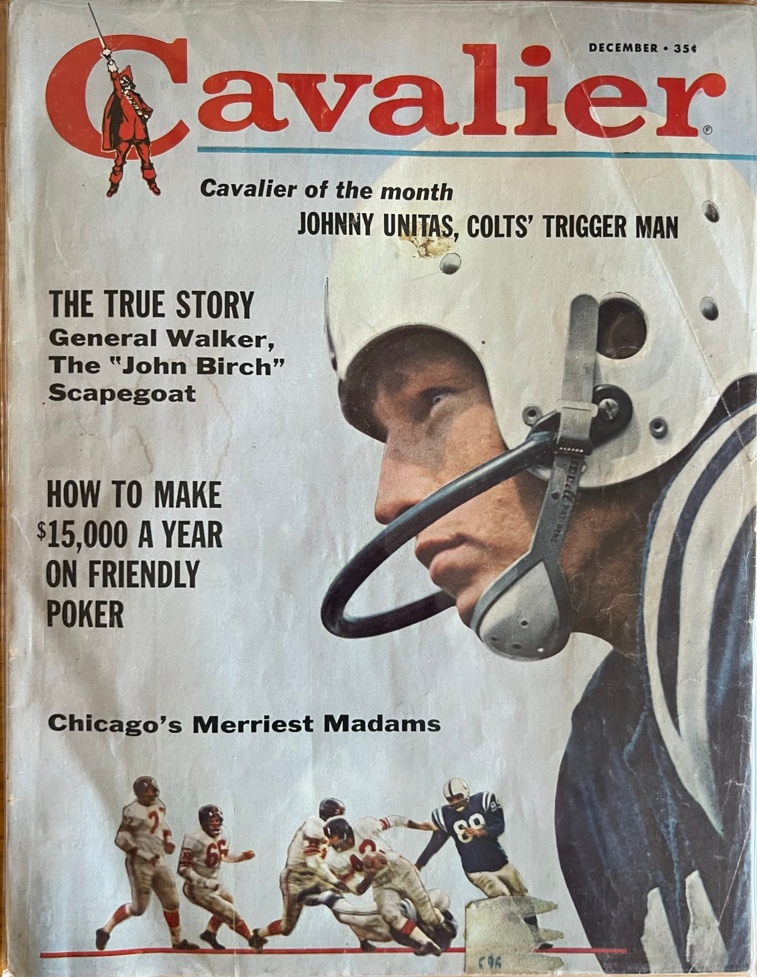 Cavalier Magazine- Dec 1961: Cavalier Magazine - Dec 1961 Vol 11 No 102 Johnny Unitas.