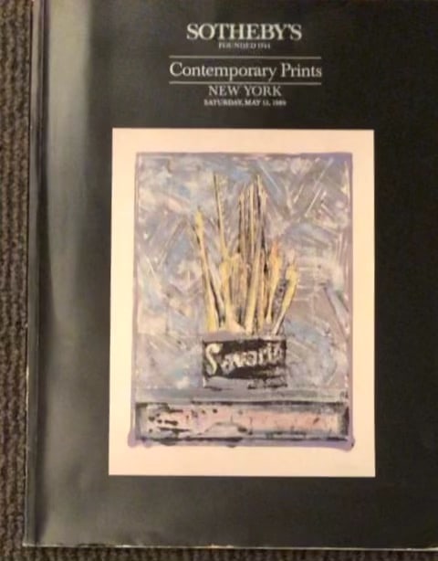 Sotheby's Catalog-1989 Contemporary Prints NY: Sotheby's Catalog - Contemporary Prints New York - May 13, 1989