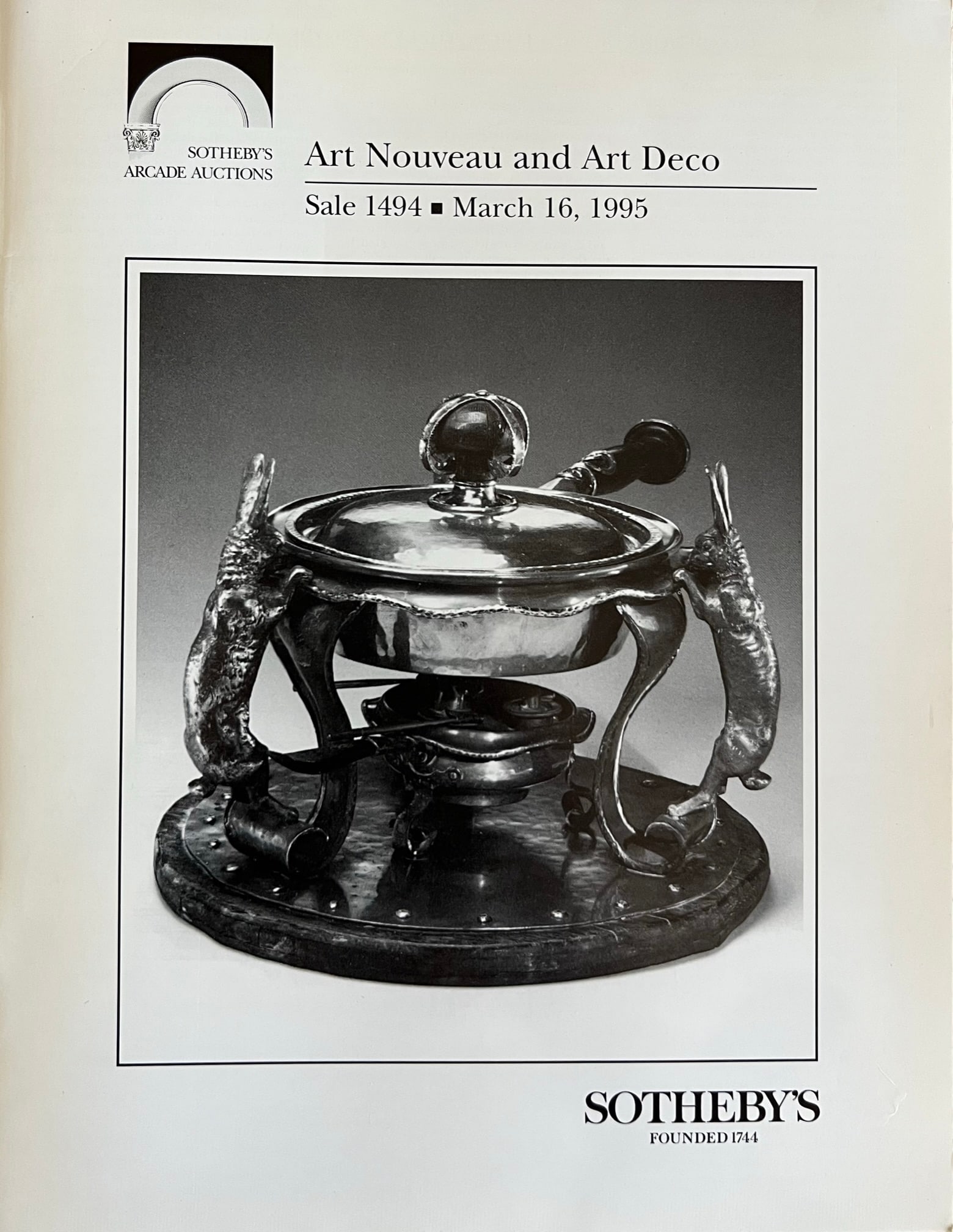 Sotheby's Art Noveau and Deco Catalog 1995: Sotheby's Catalog - Art Noveau and Art Deco 3/16/95