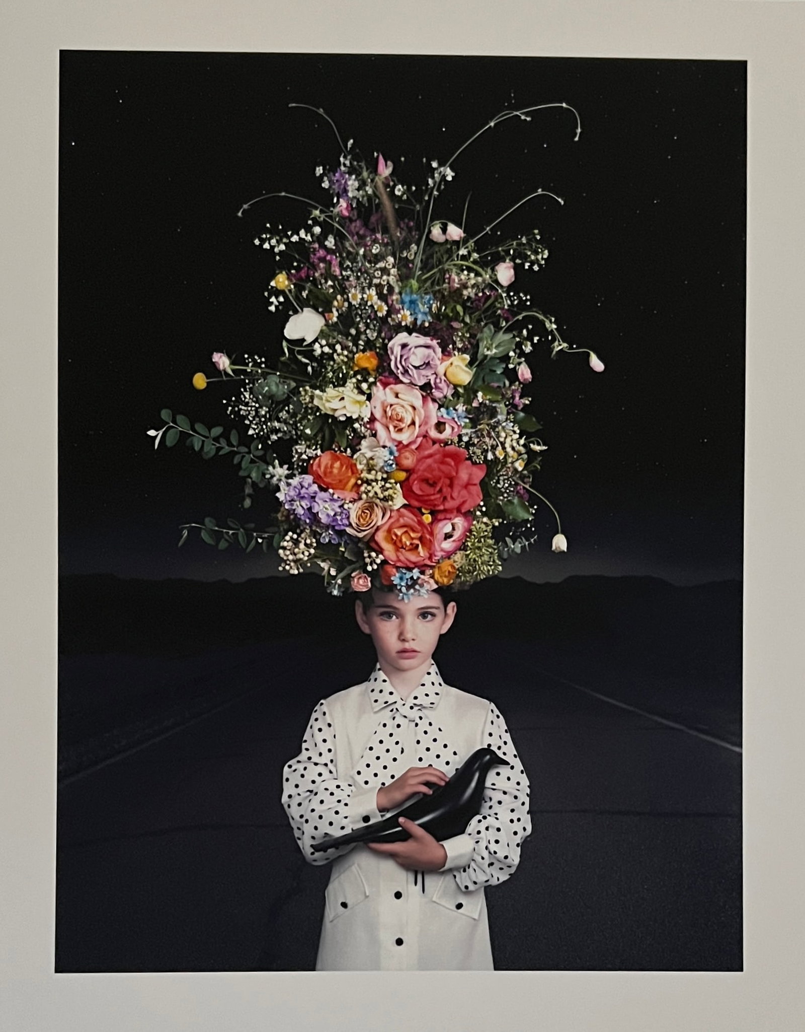 Rene & Radka -limited edition AP print- Young girl with massive floral headpiece: Rena & Radka (Rene Hallen - Germany / Radka Leitmeritz -Czech Rep) Limited Edition proof. Young girl with massive floral headpiece. Exhibitions in Paris, Slovakia, Italy, NY. 2010 National Museum of