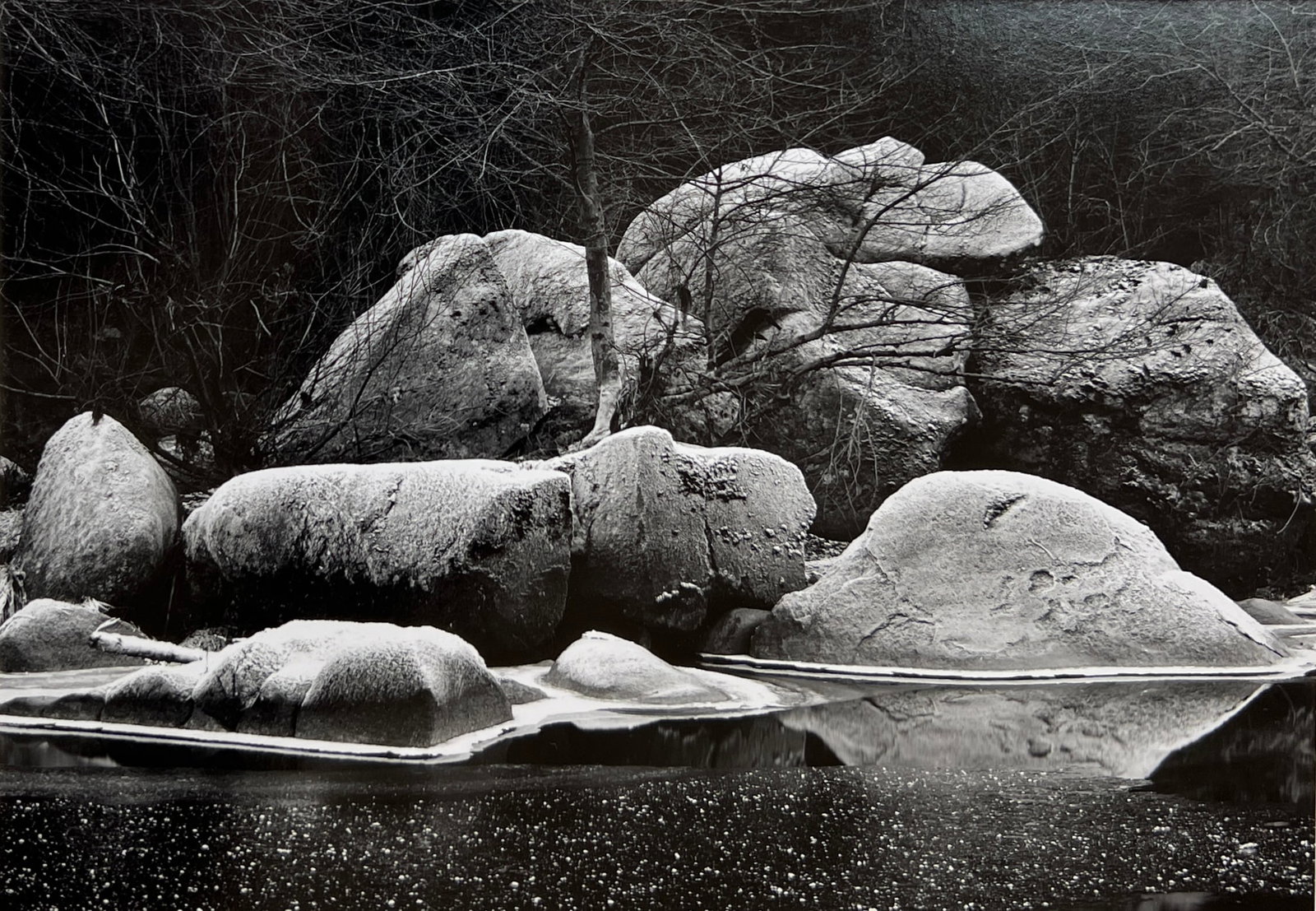 John Sexton "Frost Covered Boulders, Yosemite" Photograph signed (1 of 4)