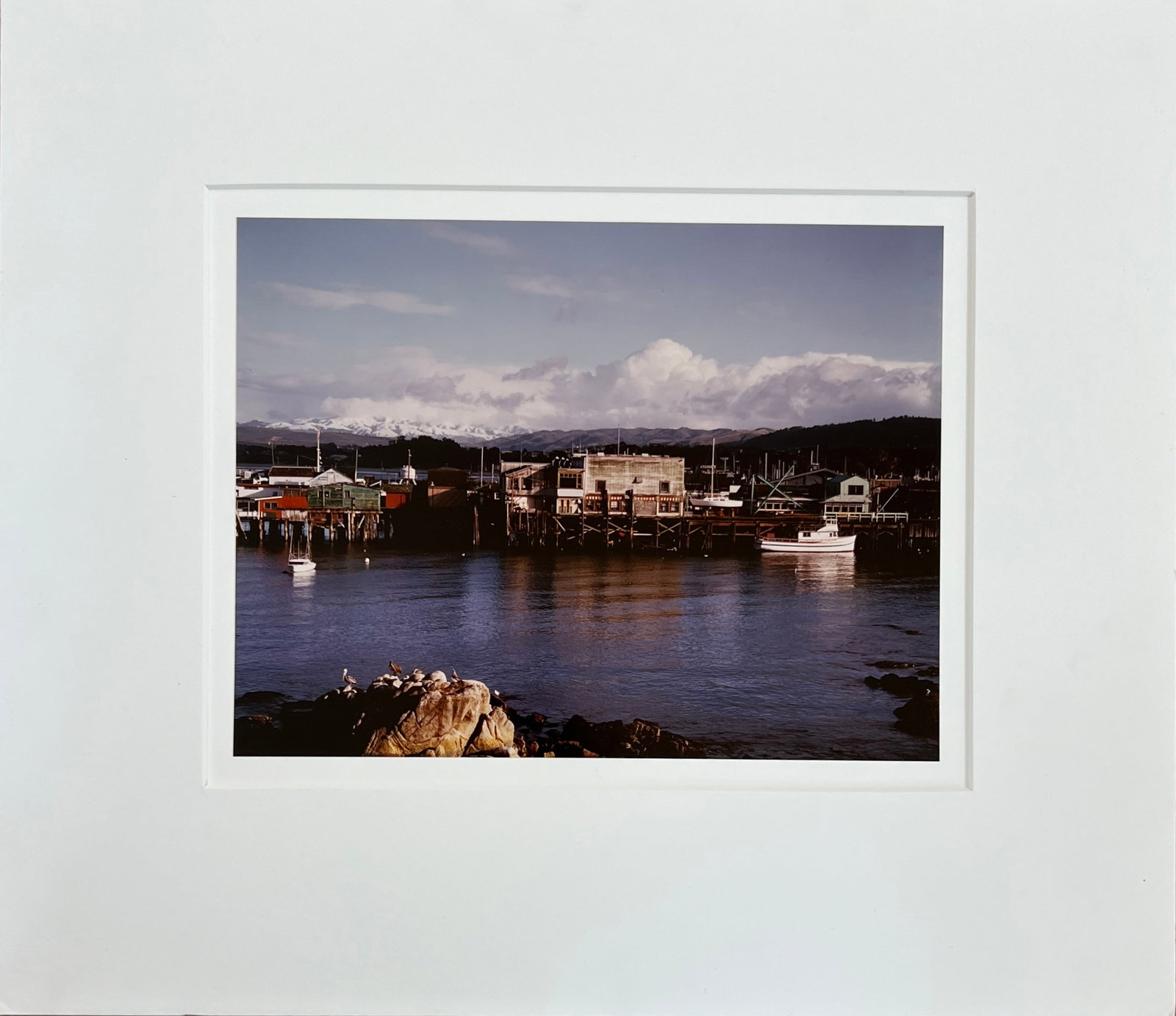 Clinton Smith-Photograph " Monterey Wharf + Mt Toro, 1982" Signed (1 of 3)