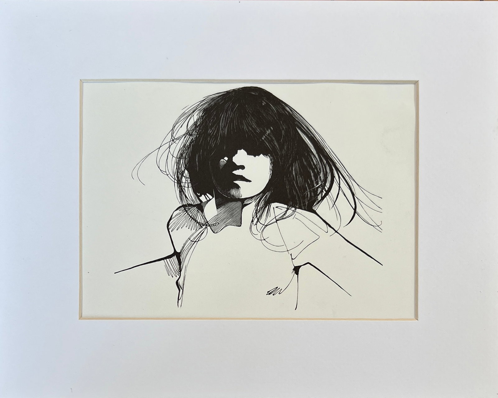 The Reverie of Alice's Sister - from Alice in Wonderland Adventure in Wonderland.: The Reverie of Alice's Sister. Artist Barry Moser from Alices Adventure in Wonderland. Print: 6.25 x 7.75. Mat: 8 x 10. Sight: 4.75 x 6.75 No signature