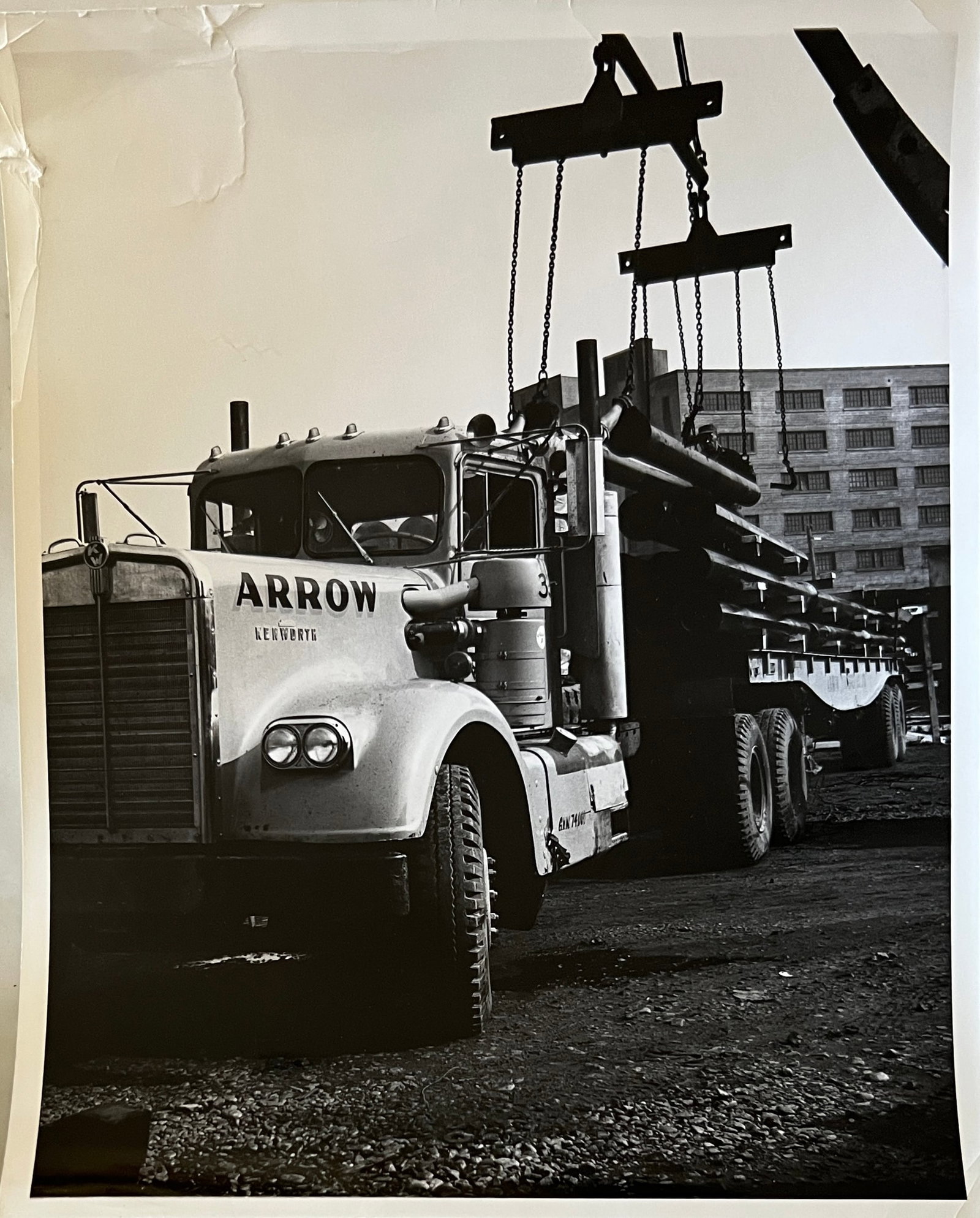 Marguerite Baker Johnson - Mid Century Photograph- Prominent Americana Photographer. Arrow Truck.: Photographer : Marguerite Baker Johnson. Black and white Vintage Mid Century Photograph. Dimensions: 10 x 8". Signed Verso. Johnson was a native of Brussles Belgium and was a noted female