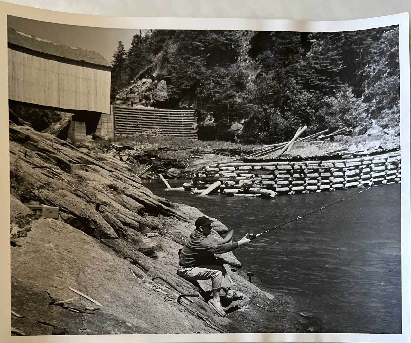 Marguerite Baker Johnson - Mid Century Photograph- Prominent Americana Photographer. Fishing.: Photographer : Marguerite Baker Johnson. Black and white Vintage Mid Century Photograph. Dimensions: 8 x 10:". Signed Verso. Johnson was a native of Brussles Belgium and was a noted female photographe