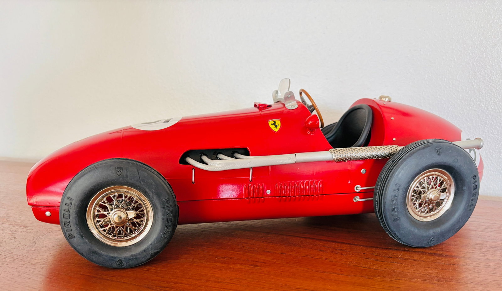 FERRARI F500 F2 1:5 scale hand built by legendary Allegro Pelloni, Modena: Large Scale Hand Built Ferrari 500 F2 Model by Allegro Pelloni. The crown jewel-hand beaten aluminum model created by Allegro Pelloni. He was one of the legenary elite master metal artisans who stood