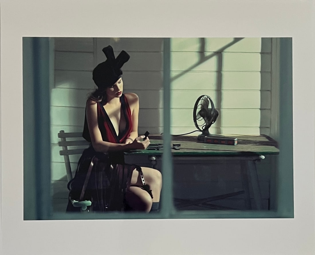 Rene & Radka Limited Edition AP print - Lady in a sexy dress sitting at table: Rena & Radka (Rene Hallen - Germany / Radka Leitmeritz -Czech Rep) Limited Edition proof. Lady in a sexy dress sitting at a table. Exhibitions in Paris, Slovakia, Italy, NY. 2010 National Museum of Ph