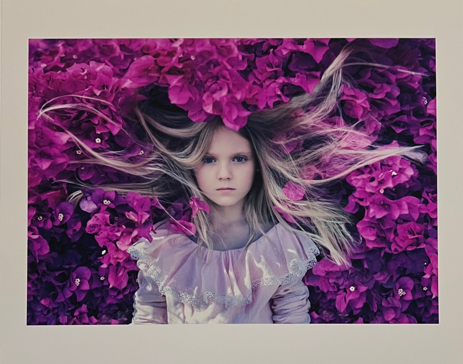 Rene & Radka -limited edition AP print- Young girl in pink dress surrounded by pink bouganvilla: Rena & Radka (Rene Hallen - Germany / Radka Leitmeritz -Czech Rep) Limited Edition proof. Young girl in pink dress surrounded by bouganvilla. Exhibitions in Paris, Slovakia, Italy, NY. 2010 National M