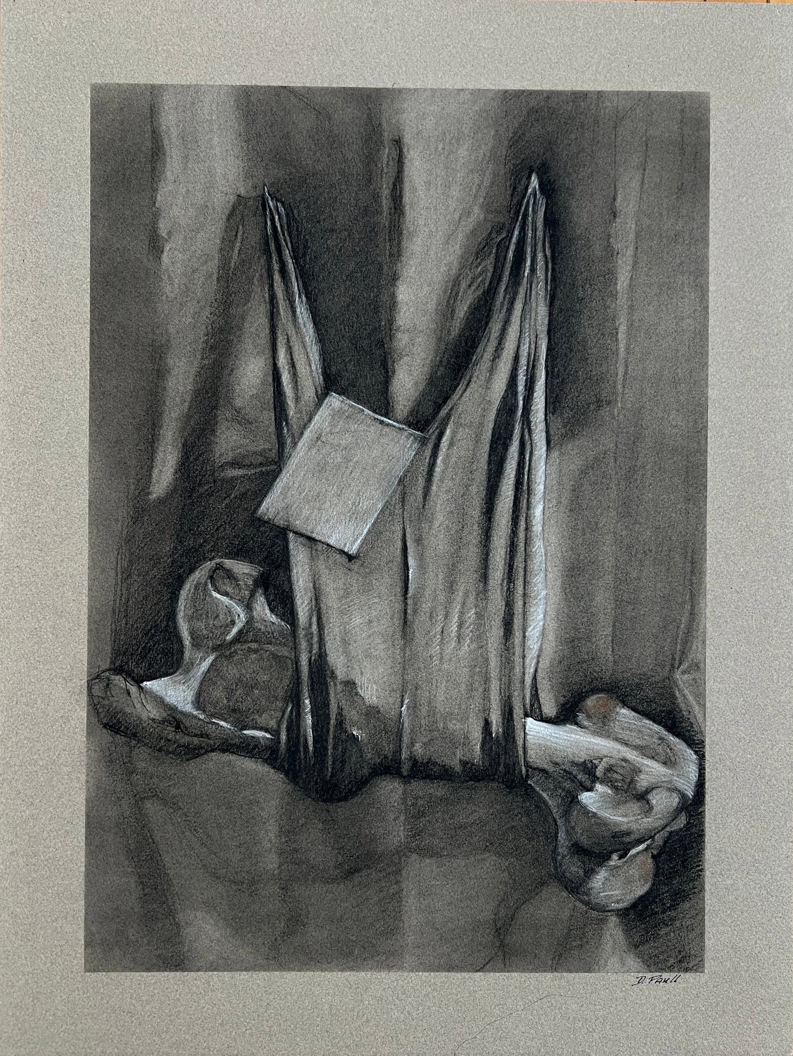 Donald Paull (Australia) Charcoal: Donald Paull - Australian painter, illustrator and well known muralist. Charcoal on gray paperSigned lower right24 x 18"