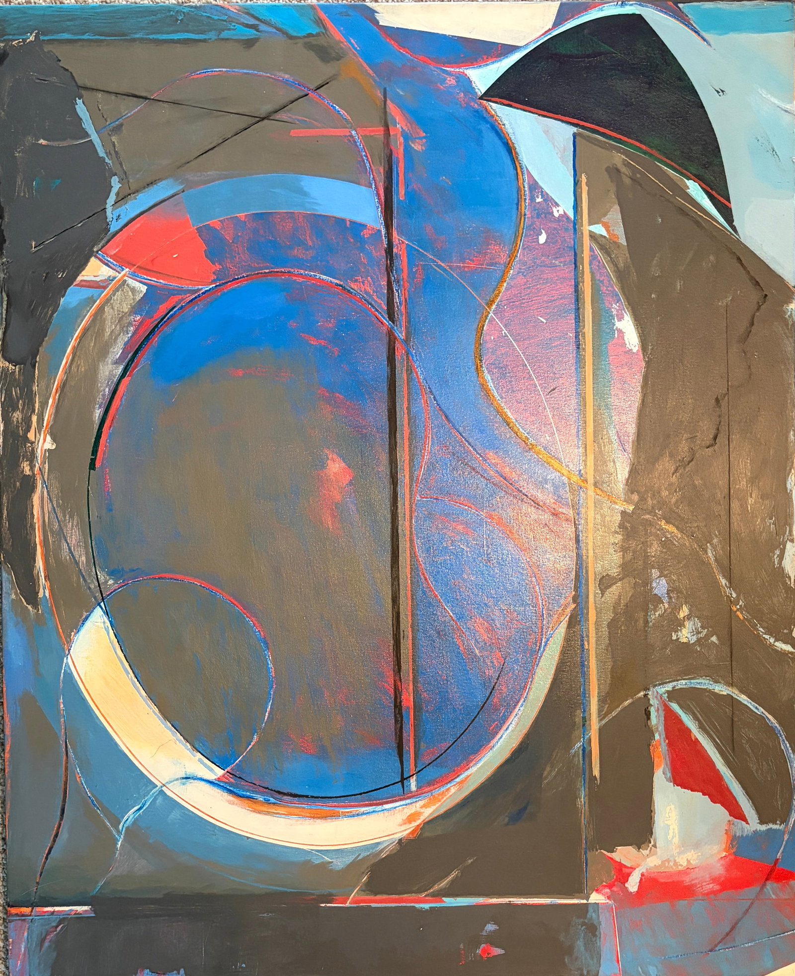 Gerald Lubensky (1945-2025) American - Painting on Canvas, Title: "Por Solea", signed: Gerald Lubensky (1945-2025) American. Painting on Canvas. Title: Por Solea Dimension: 35.25 x 49". Titled and signed on verso. Provence : from the artist. Gerald Lubensky was known for non objective