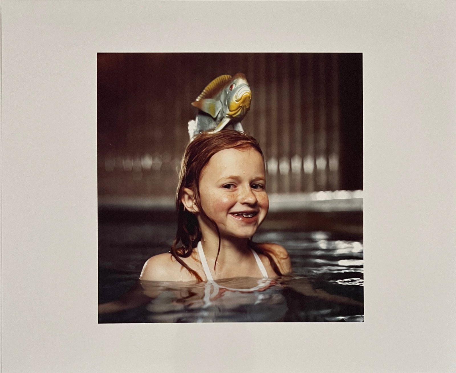 Rene & Radka - photograph- limited edition proof. Young girl in pool w/ fish atop her head: Rena & Radka (Rene Hallen - Germany / Radka Leitmeritz -Czech Rep) Limited Edition proof. Young girl in the pool with fish atop her head. Exhibitions in Paris, Slovakia, Italy, NY. 2010 National Museu