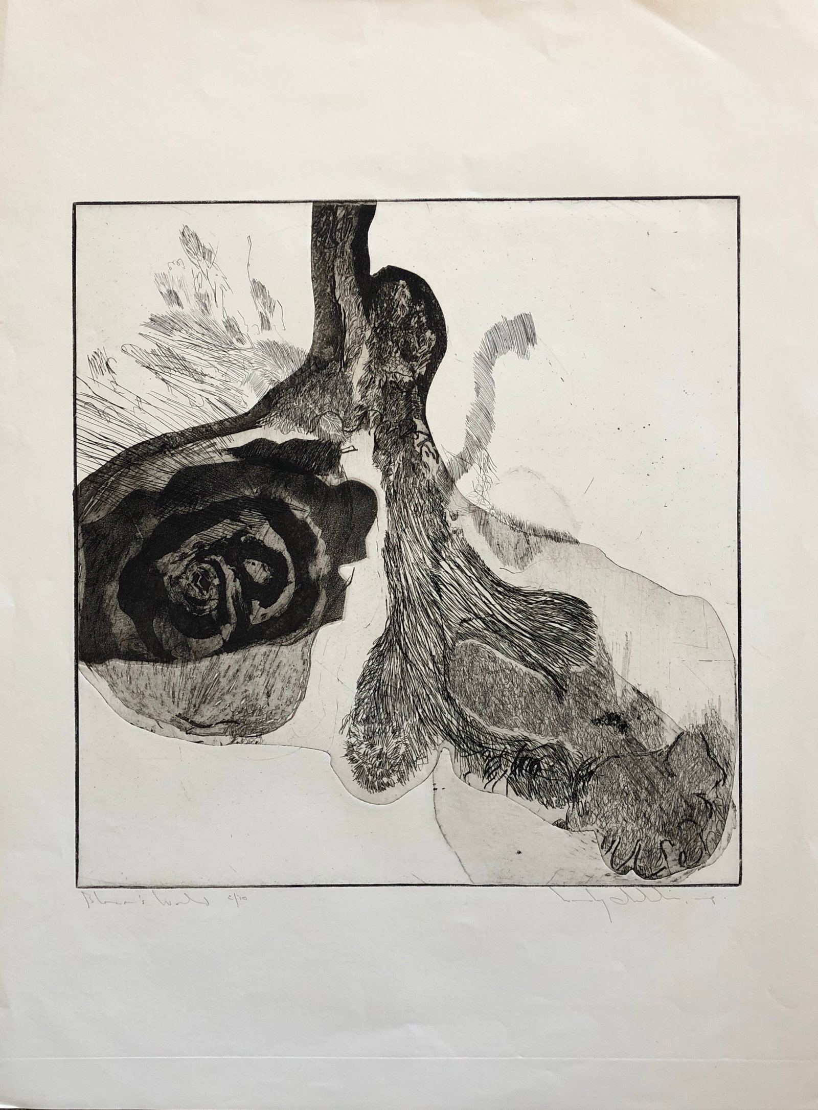 Wesley Chamberlain (1932-1990) Etching mid century (1 of 4)