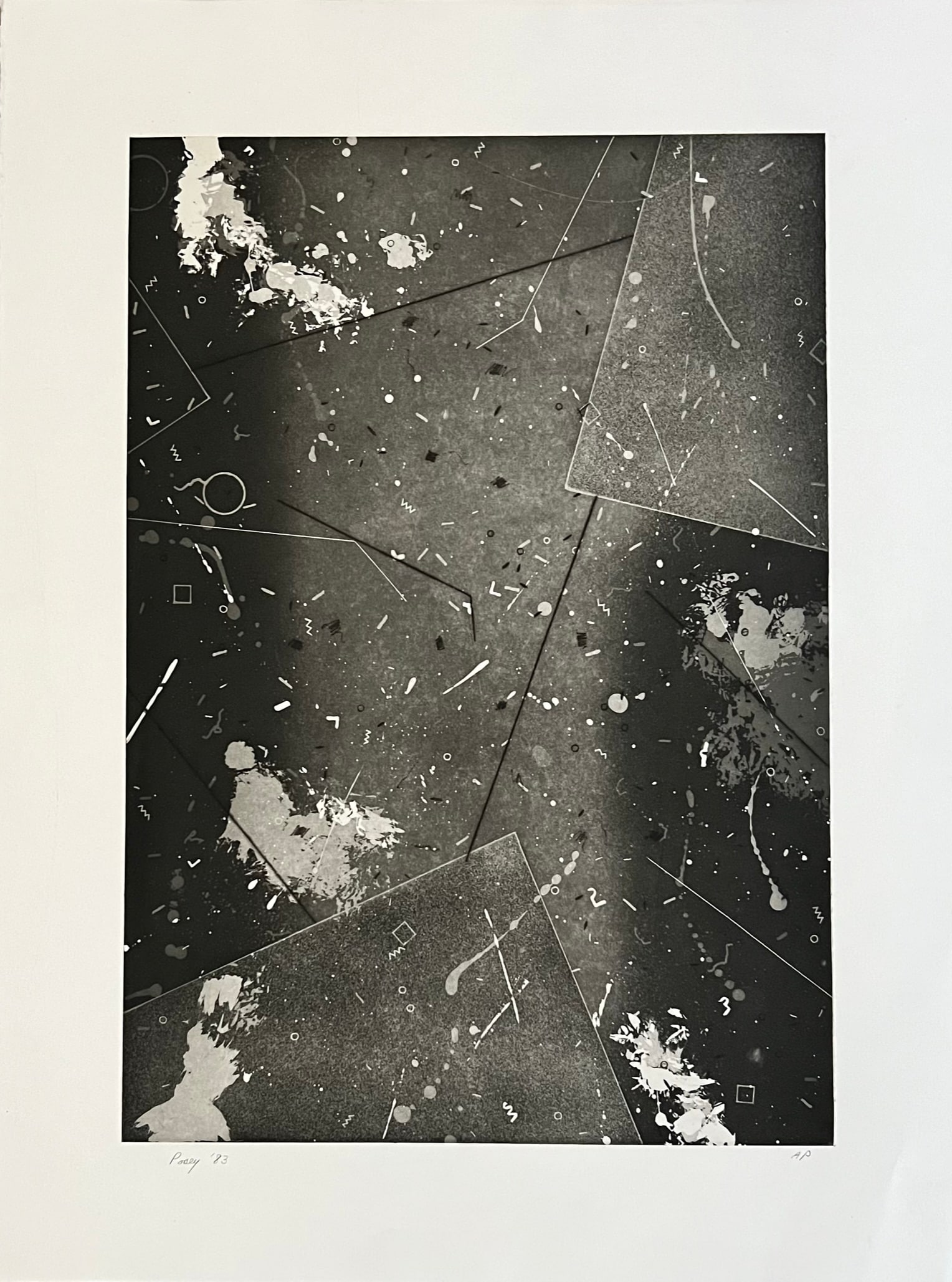 Ernest Posey (1937-2007): Ernest Posey (1937-2007) Lithograph- Signed Lower left and dated 1983 –estate stamped verso Dimension: 30 x 22 3/8" This is an absolute stunning print.A well-regarded abstract artist of