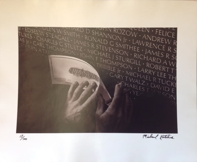 Michael Katakis "Gelatin Silver - "Wall 24 - Line 91" No 13/ 100 signed: Michael Katakis Edition #13/100 - signed/numbered front. Title : Wall 24 – Line 91Dimensions: Image 5 1/4" h x 8" w Full Sheet: 8"h x 10" w Photographers stamp on back and signed second time: ne