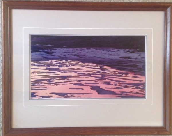 Thomas D. Mangelsen - "Fire and Ice": Artist: Thomas Mangelsen Title: Fire and Ice Year: 1992Dimension: Frame: 22 1/2 x 28 1/2 Image: 11 x 19 1/2 signed lower right. inscribed verso , signed / dated.One of the worlds premier nature photog