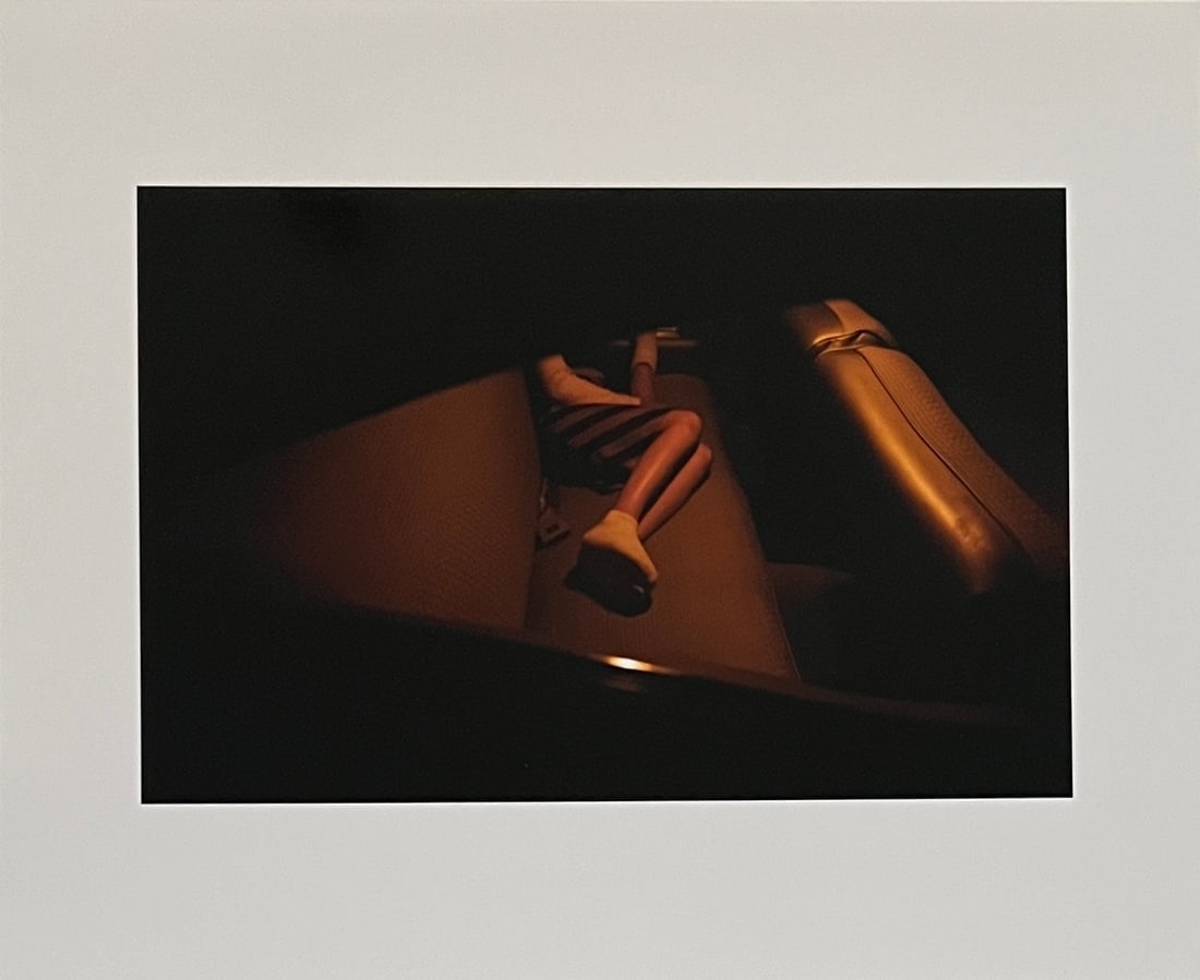 Rene & Radka- photograph - Girl relaxing back seat classic car: Rena & Radka (Rene Hallen - Germany / Radka Leitmeritz -Czech Rep) Limited Edition proof. Girl relaxing back seat classic car. Exhibitions in Paris, Slovakia, Italy, NY. 2010 National Museum of Photog