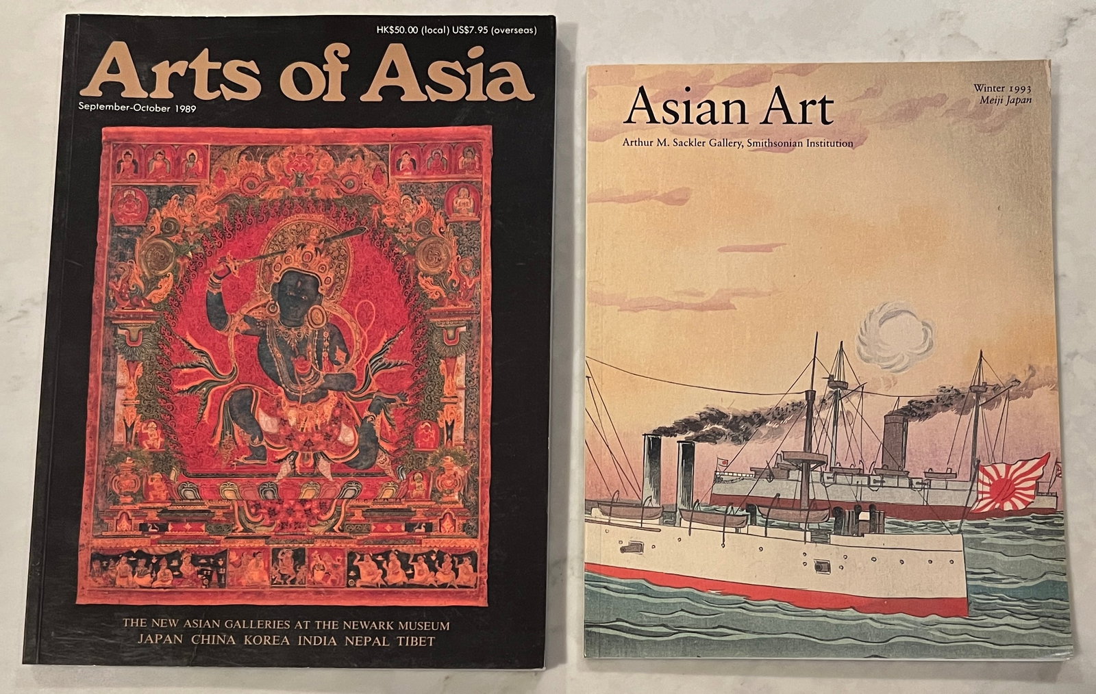 Arts of Asia -1989 +Asian Art 1993: Arts of Asia - Sept -Oct 1989 176 pages, Asian Art - Winter 1993 Japan. Volume V1, Number 1 published by the Oxford Univ Press in assoication with Smithsonian Institute.
