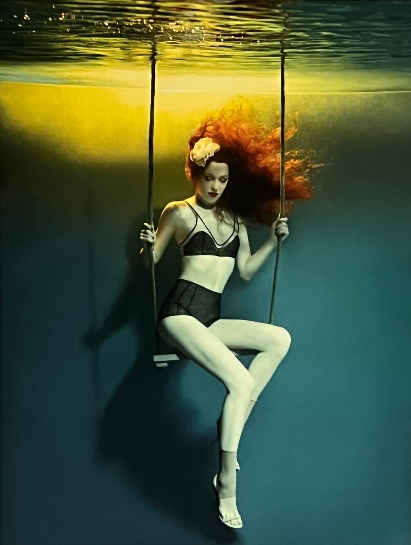 Rene & Radka Limited Edition AP print from "Underwater in Paris" series. Girl on a swing (1 of 2)