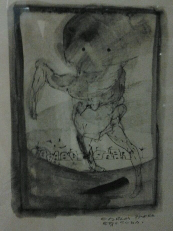 Carlos Pinera -Cuban- Mix Media Painting (1 of 2)