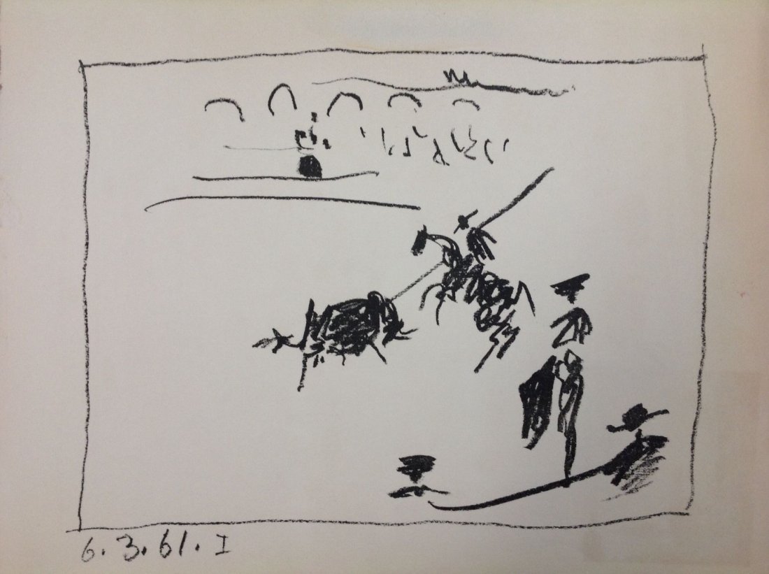 PABLO PICASSO - La Pique- from "A Los Toros Avec" (1 of 4)