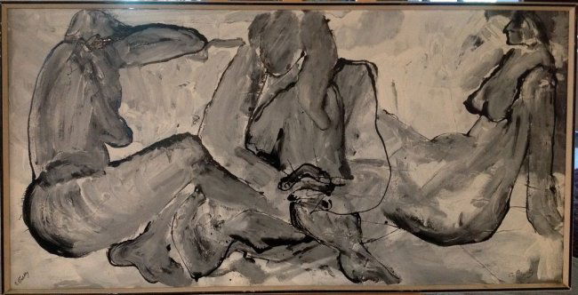 Carol Pinsky - Mid Century Abstract Figurative Painting (1 of 5)