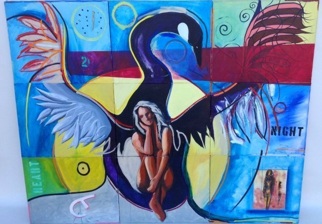 Artist: John Parnell -Abstract Painting on Canvas - (1 of 4)