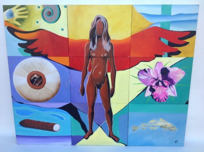 Artist: John Parnell- Abstract Painting on Canvas - (1 of 6)