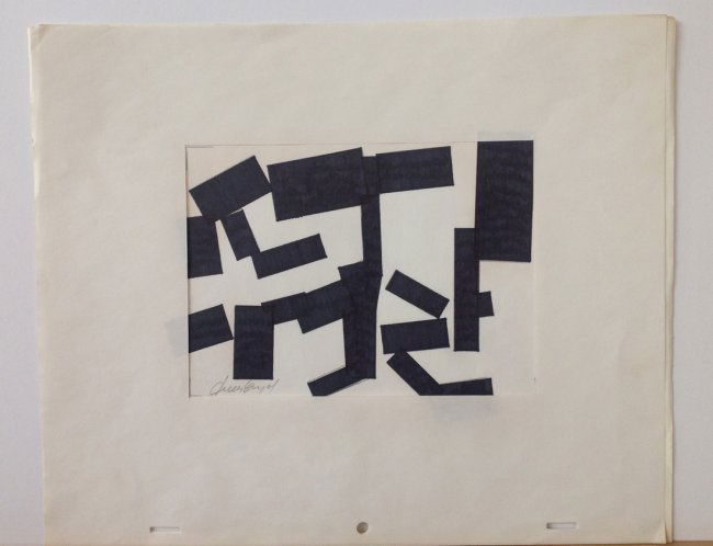 Jules Engel (1909 - 2003) Californian - Painting: Artist: Jules Engel (1909 - 2003) Title: Title in pencil Type: Ink marker / Brushed Ink Painting on Paper Signed in pencil. Dimension: 10.5 x 12.5" In 1945, Hazel Guggenheim (of the art patronage fami