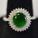 GIA Chinese Jadeite Jade Ring, Earrings, & Necklace Set - 7