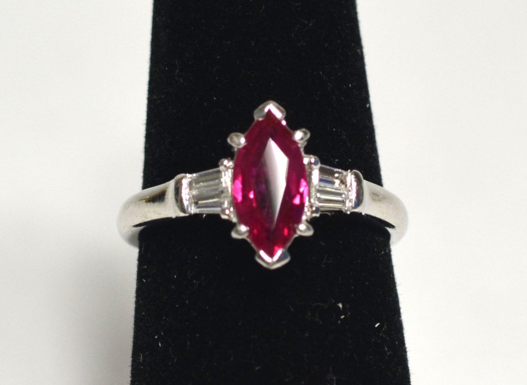 GIA Platinum Burma Ruby Lady's Ring (1 of 7)