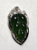18k White Gold Natural Jadeite Jade Pendant W Diamonds