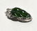 18k White Gold Natural Jadeite Jade Pendant W Diamonds - 2
