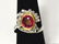 18k White & Yellow Ruby & Diamond Ladies Ring