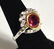 18k White & Yellow Ruby & Diamond Ladies Ring - 3