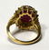 GIA 14k Yellow Gold Ruby Diamond Ring - 4
