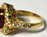 GIA 14k Yellow Gold Ruby Diamond Ring - 5