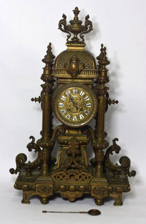 Large French Bronze Clock Pfister (1 of 10)