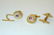 6596: 18K Gold Diamonds/Ruby Cufflinks/Tie pin set - 2